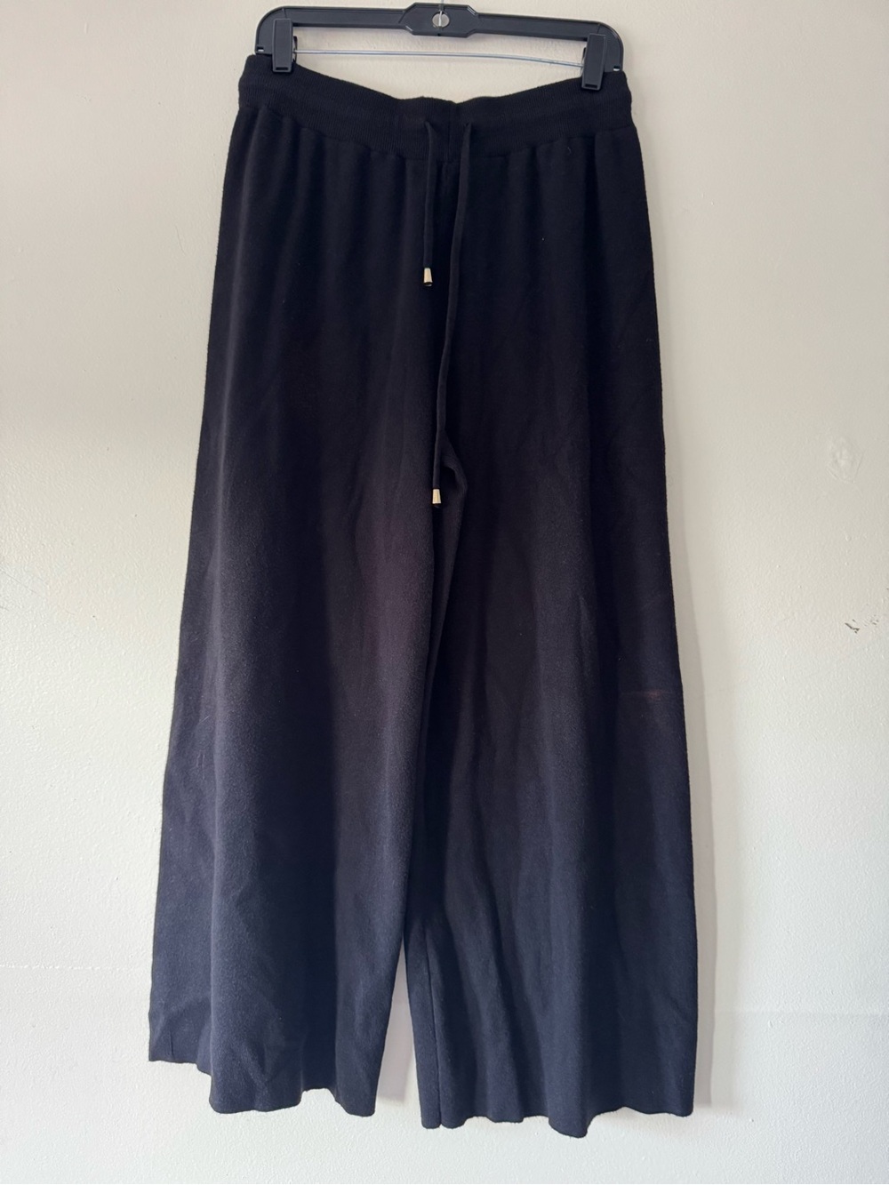 Cielo Black Wide-Leg Knit Joggers